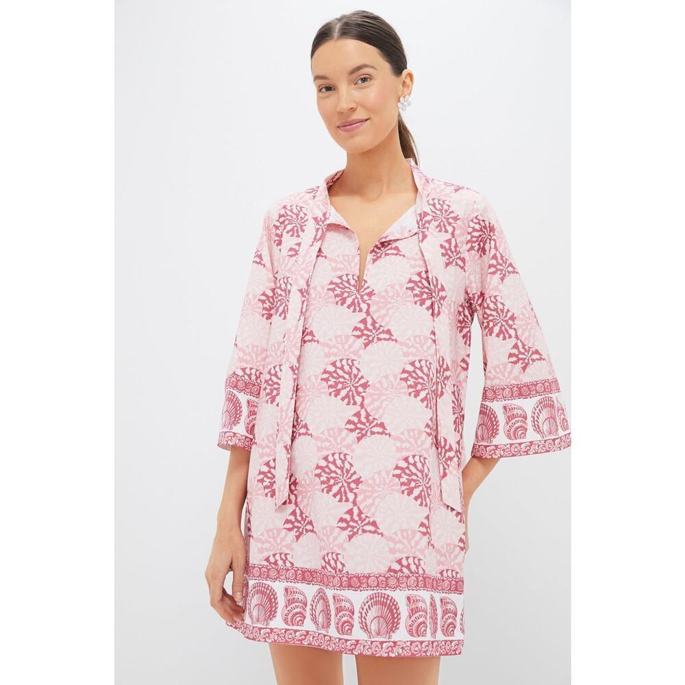 TUCKERNUCK BEACH Dusty Rose Nautilus Shell Marseille Coverup Size XXXL NWT
